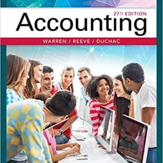 Accounting 27th Edition by Carl Warren, ISBN-13: 978-1337272094