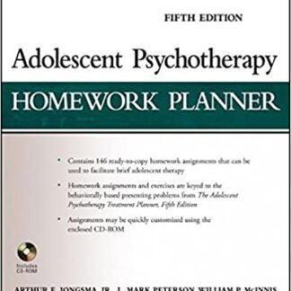 Adolescent Psychotherapy Homework Planner 5th Edition, ISBN-13: 978-1118076736